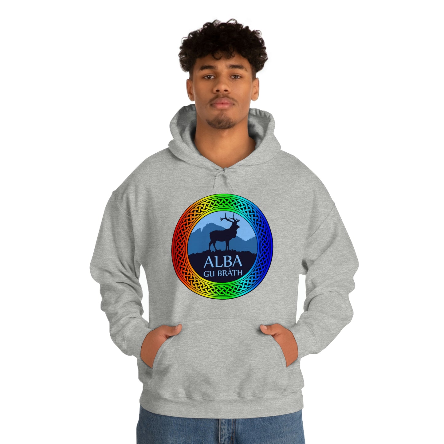 Alba Gu Brath Rainbow Knot Unisex Heavy Blend™ Hooded Sweatshirt