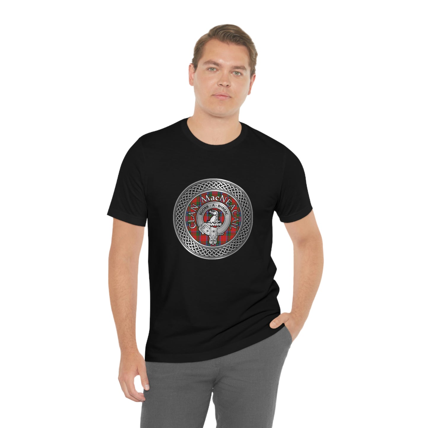 Clan MacNicol Crest & Tartan Knot T-Shirt