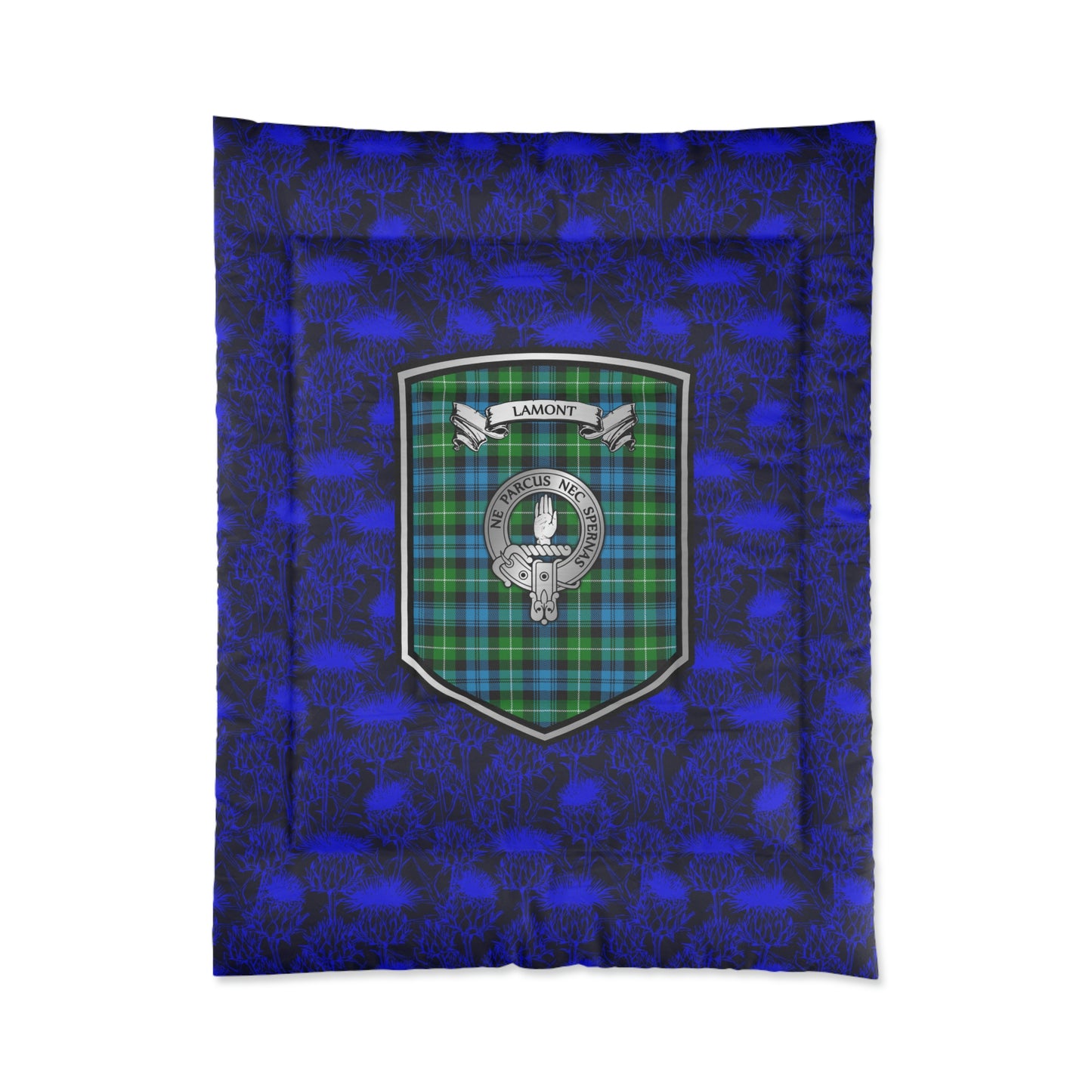 Clan Lamont Crest & Tartan Comforter