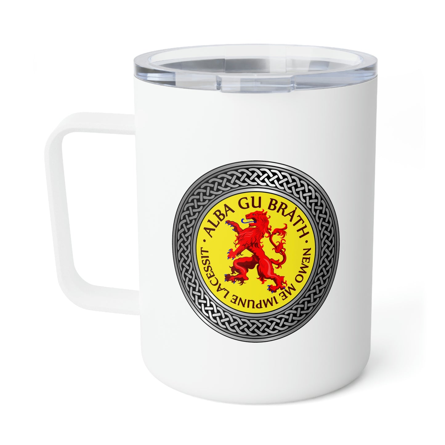 Alba Gu Brath Lion Rampant Knot Insulated Coffee Mug, 10oz