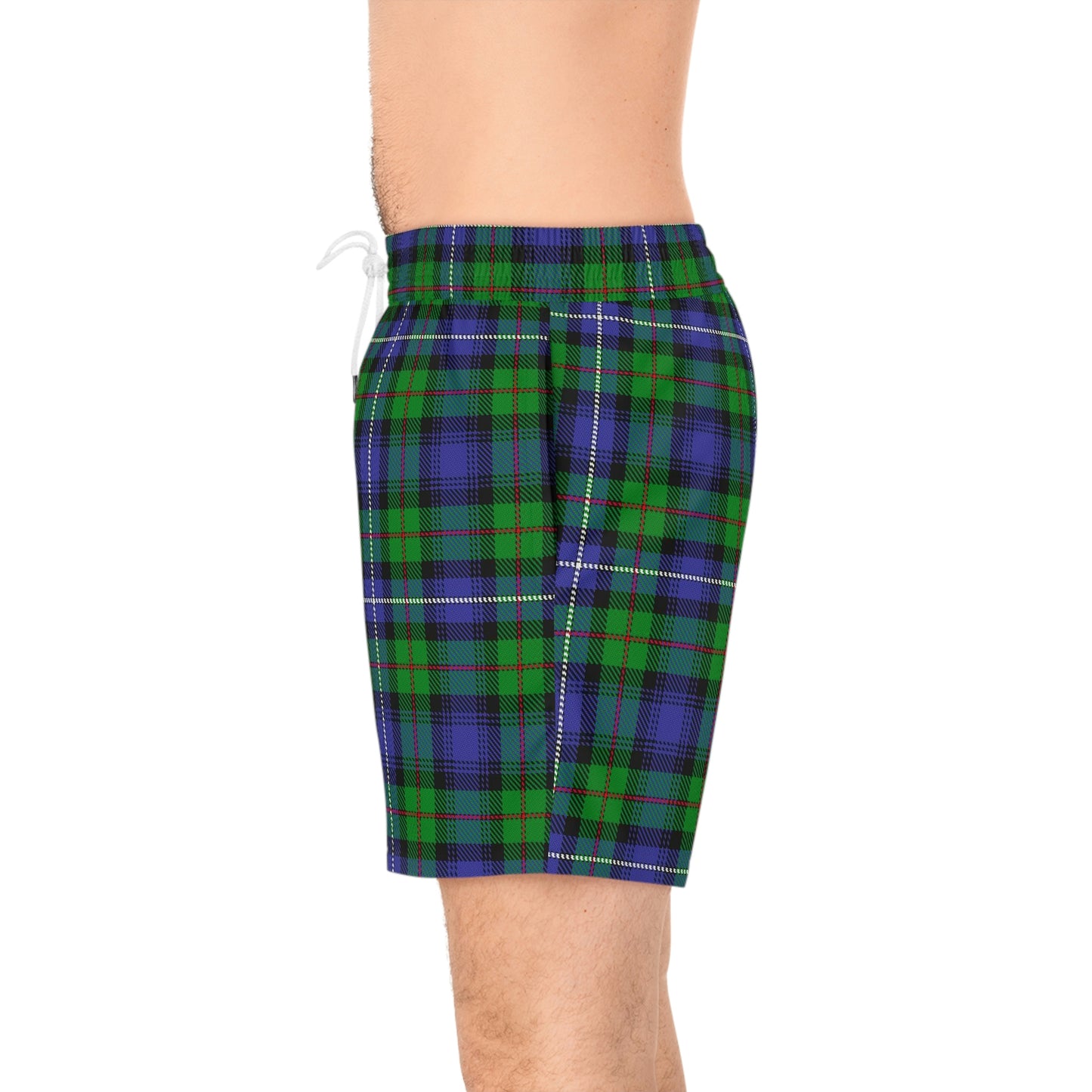 Clan Donnachaidh Hunting Tartan Men's Mid-Length Swim Shorts (AOP)