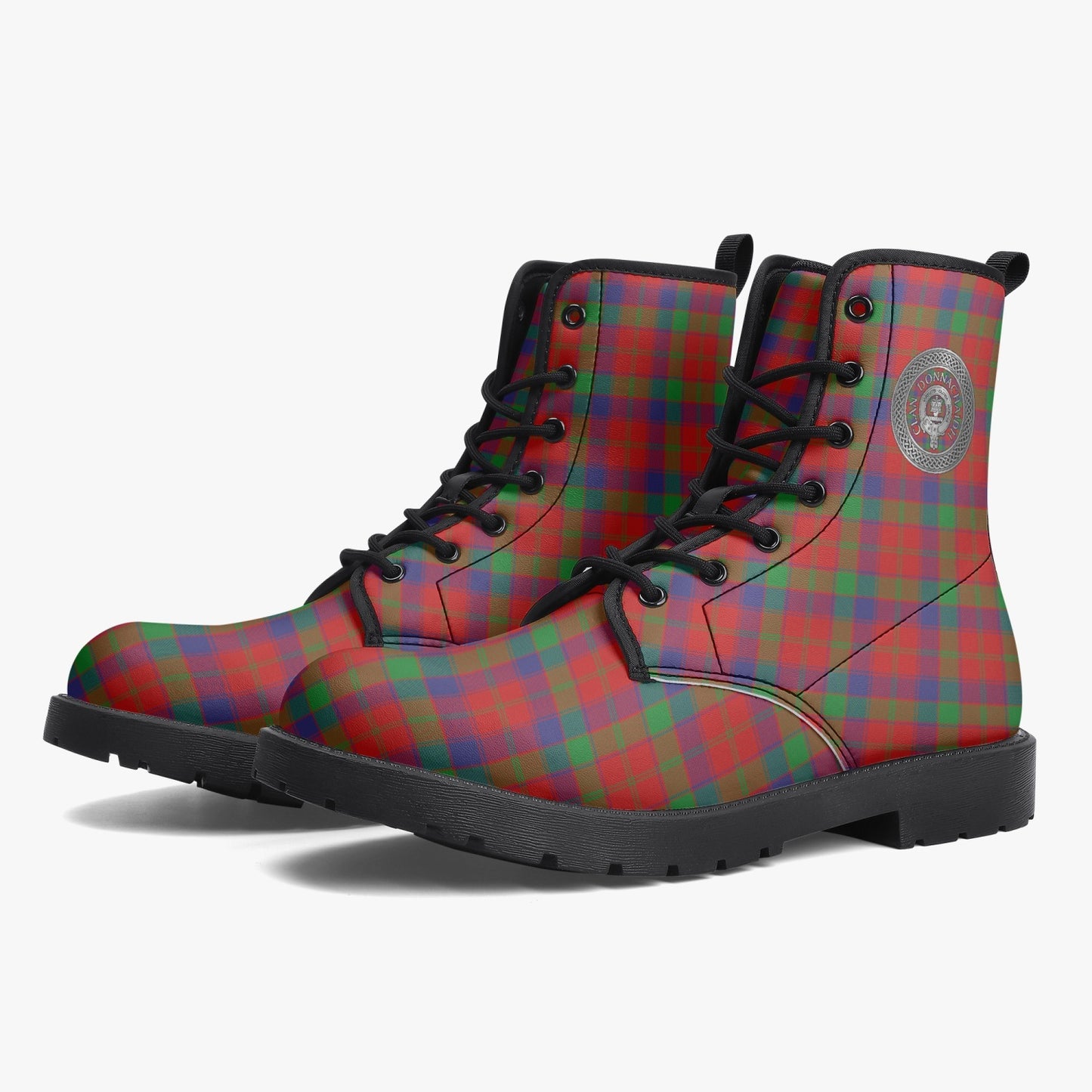 Clan Donnachaidh (Robertson) Crest & Tartan Leather Boots