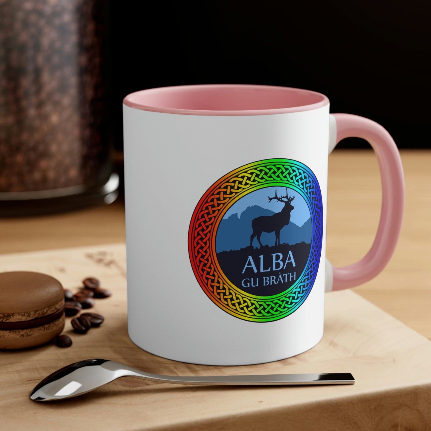 Alba Gu Brath Rainbow Knot Accent Coffee Mug, 11oz