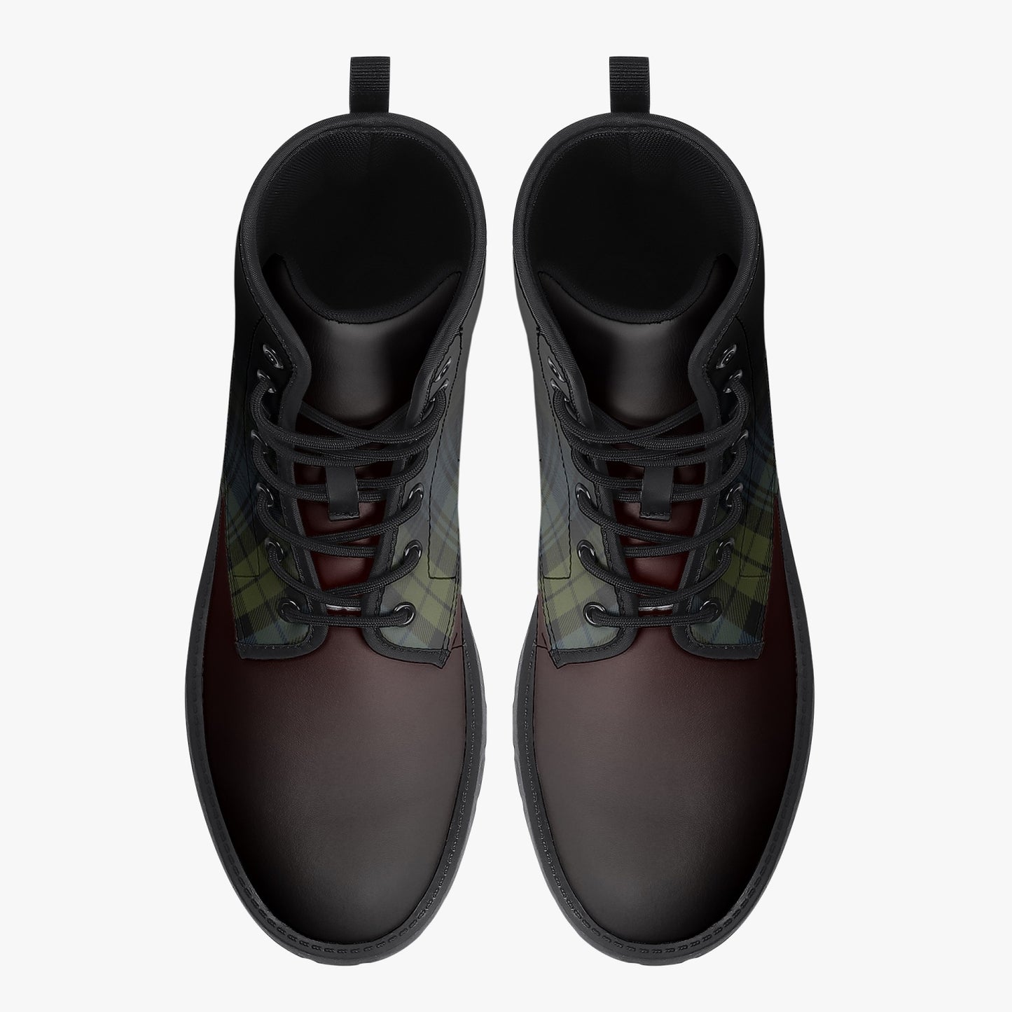 Clan Campbell Crest & Tartan Leather Boots