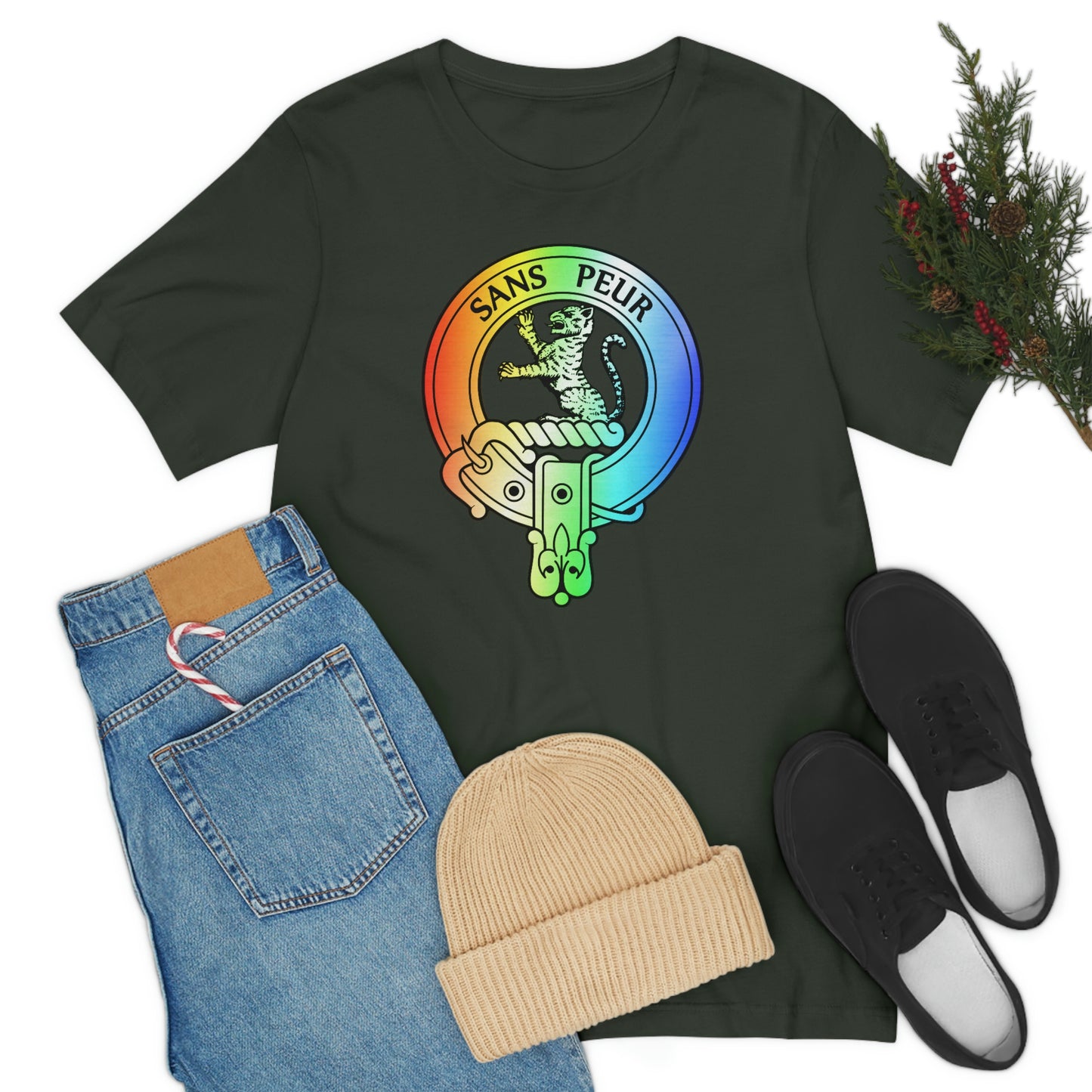 Clan Sutherland Rainbow Crest T-Shirt