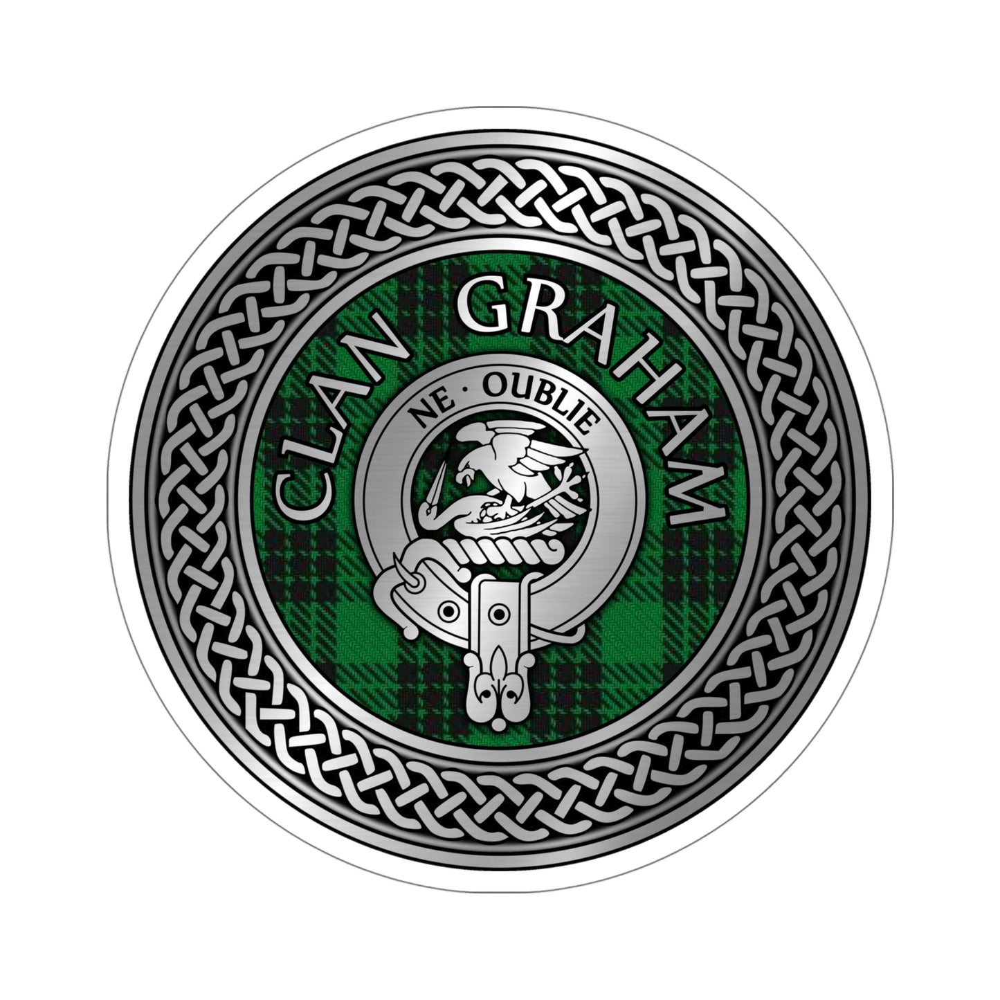 Clan Graham Crest & Tartan Kiss-Cut Stickers