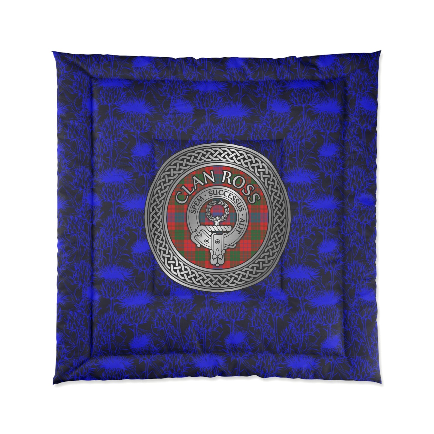 Clan Ross Crest & Tartan Comforter