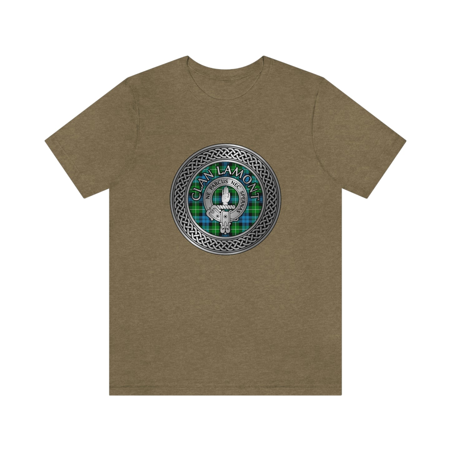 Clan Lamont Crest & Tartan Knot T-Shirt