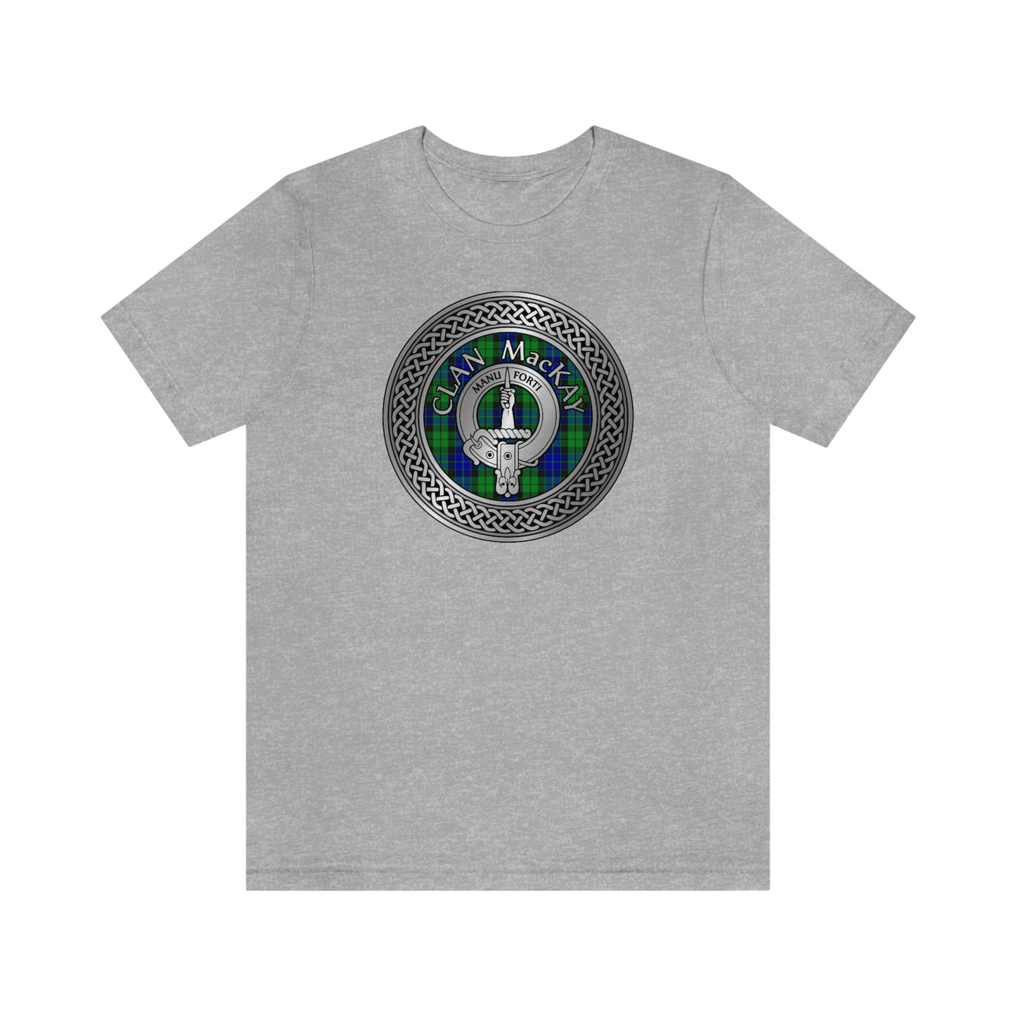 Clan MacKay Tartan & Crest in Celtic Knot T-Shirt