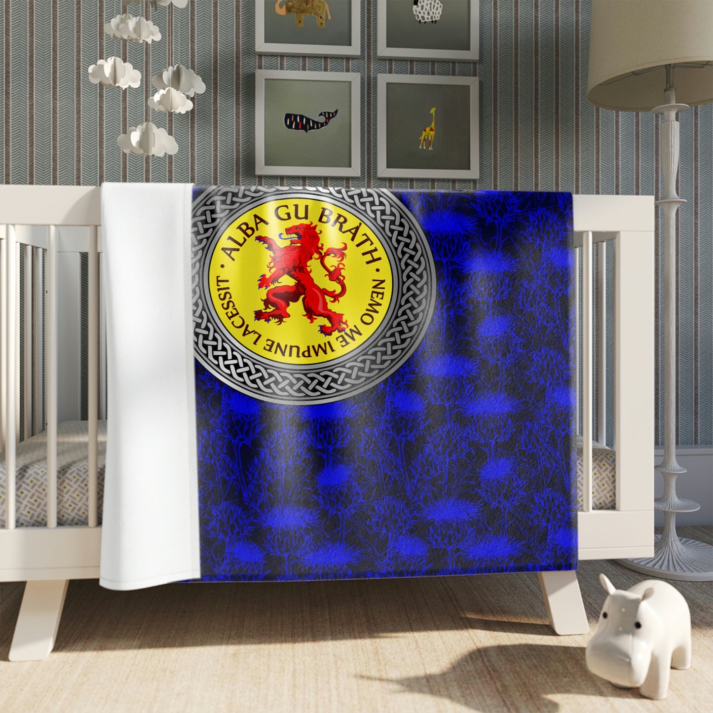 Alba Gu Brath Lion Rampant Knot Throw Blanket