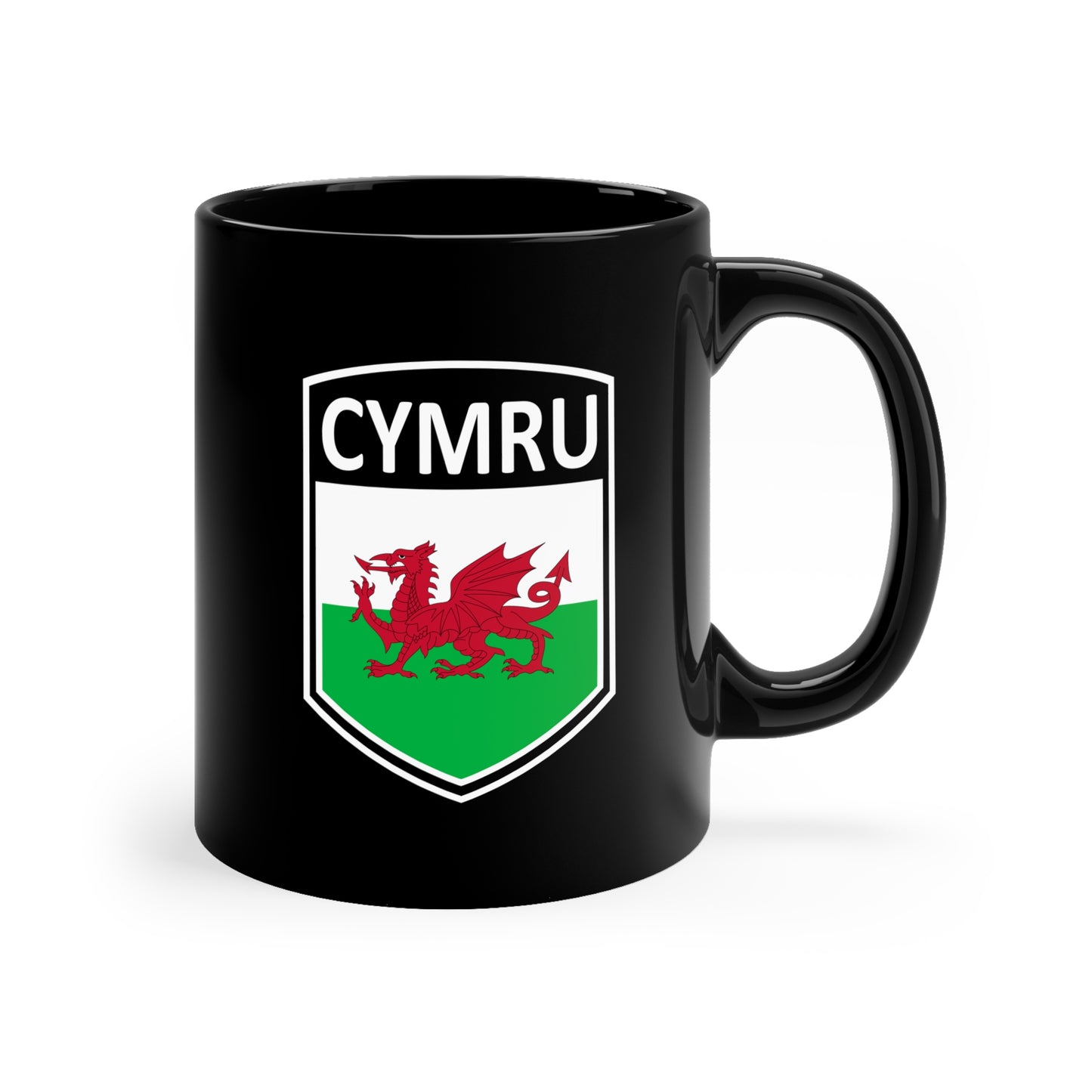 Celtic Nations - Cymru 11oz Black Mug