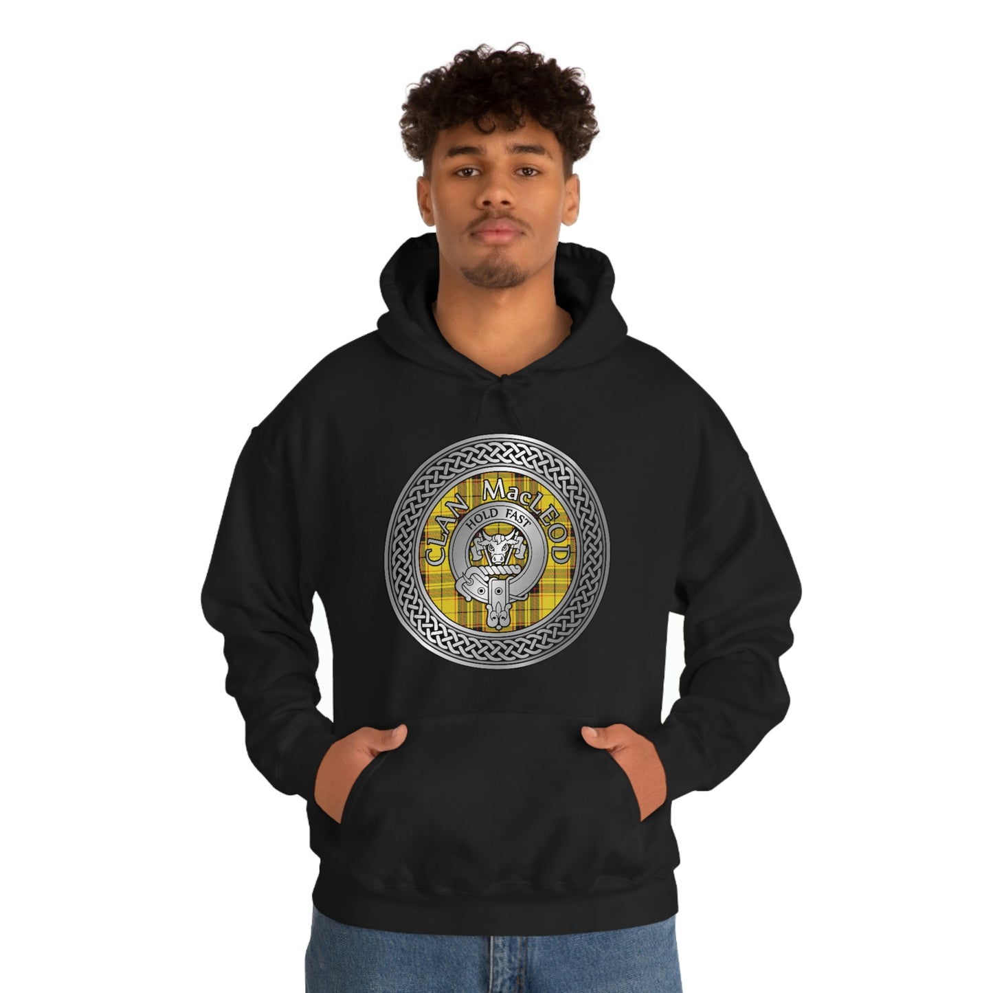 Clan MacLeod Crest & Tartan Unisex Heavy Blend™ Hooded Sweatshirt