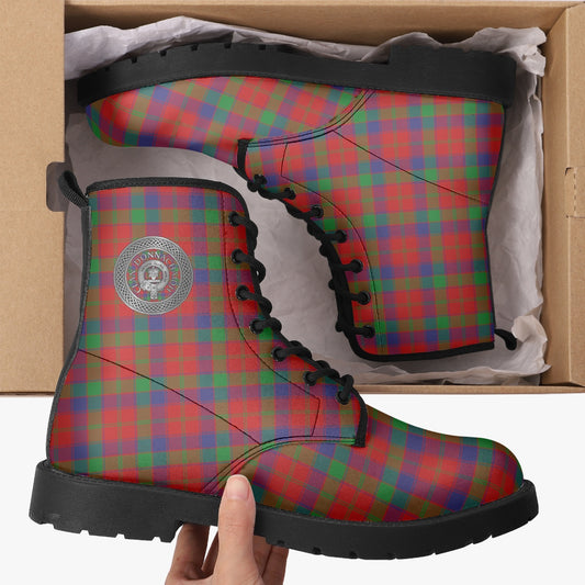 Clan Donnachaidh (Robertson) Crest & Tartan Leather Boots