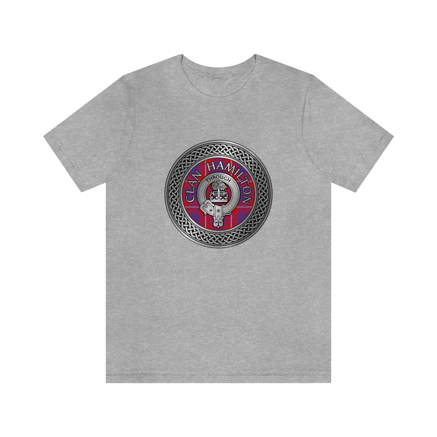 Clan Hamilton Crest & Tartan Knot T-Shirt