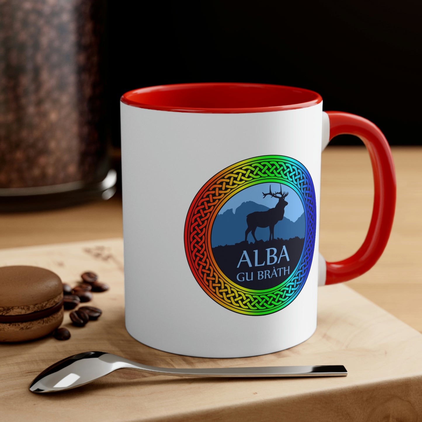 Alba Gu Brath Rainbow Knot Accent Coffee Mug, 11oz