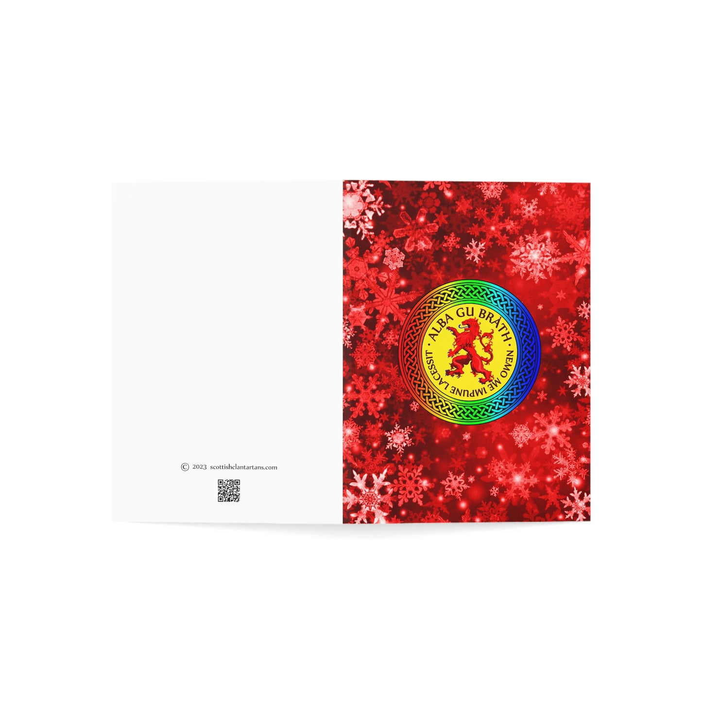 Alba Gu Brath Lion Rampant Rainbow Knot Greeting Cards (1, 10, 30, and 50pcs)