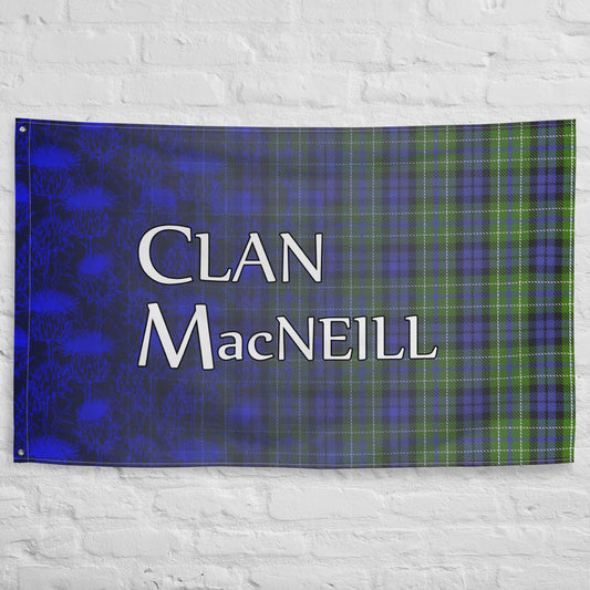 Clan MacNeill of Gigha Tartan & Thistle Flag
