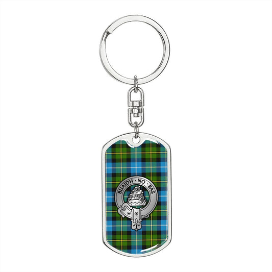 Clan MacNeil Crest & Tartan Dog Tag Keychain