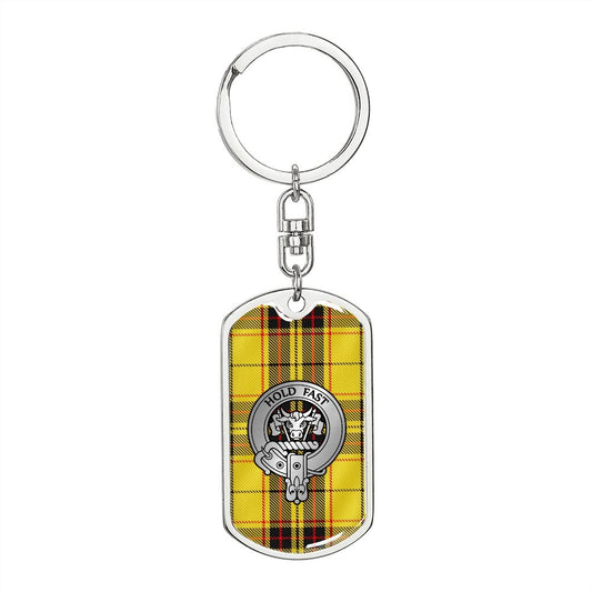 Clan MacLeod Crest & Tartan Dog Tag Keychain