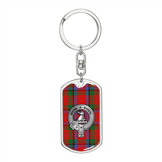 Clan MacNicol Crest & Tartan Dog Tag Keychain