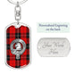 Clan Ramsay Crest & Tartan Dog Tag Keychain