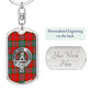 Clan MacLean Crest & Tartan Dog Tag Keychain