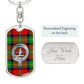 Clan Boyd Crest & Tartan Dog Tag Keychain