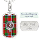 Clan MacDuff Crest & Tartan Dog Tag Keychain