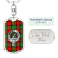 Clan MacPhail Crest & Tartan Dog Tag Keychain