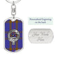 Clan Eliott Crest & Tartan Dog Tag Keychain