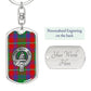 Clan Haig Crest & Tartan Dog Tag Keychain