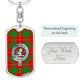 Clan MacFie Crest & Tartan Dog Tag Keychain