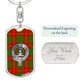 Clan Cameron Crest & Tartan Dog Tag Keychain