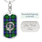 Clan Donnachaidh Crest & Tartan Dog Tag Keychain