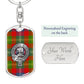 Clan Forrester Crest & Tartan Dog Tag Keychain