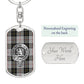 Clan MacPherson Crest & Tartan Dog Tag Keychain