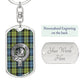 Clan Campbell Crest & Tartan Dog Tag Keychain