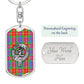 Clan Fraser Crest & Tartan Dog Tag Keychain