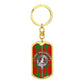 Clan MacGregor Crest & Tartan Dog Tag 2 Keychain