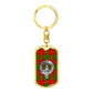 Clan Cameron Crest & Tartan Dog Tag Keychain