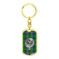 Clan Cockburn Crest & Tartan Dog Tag Keychain