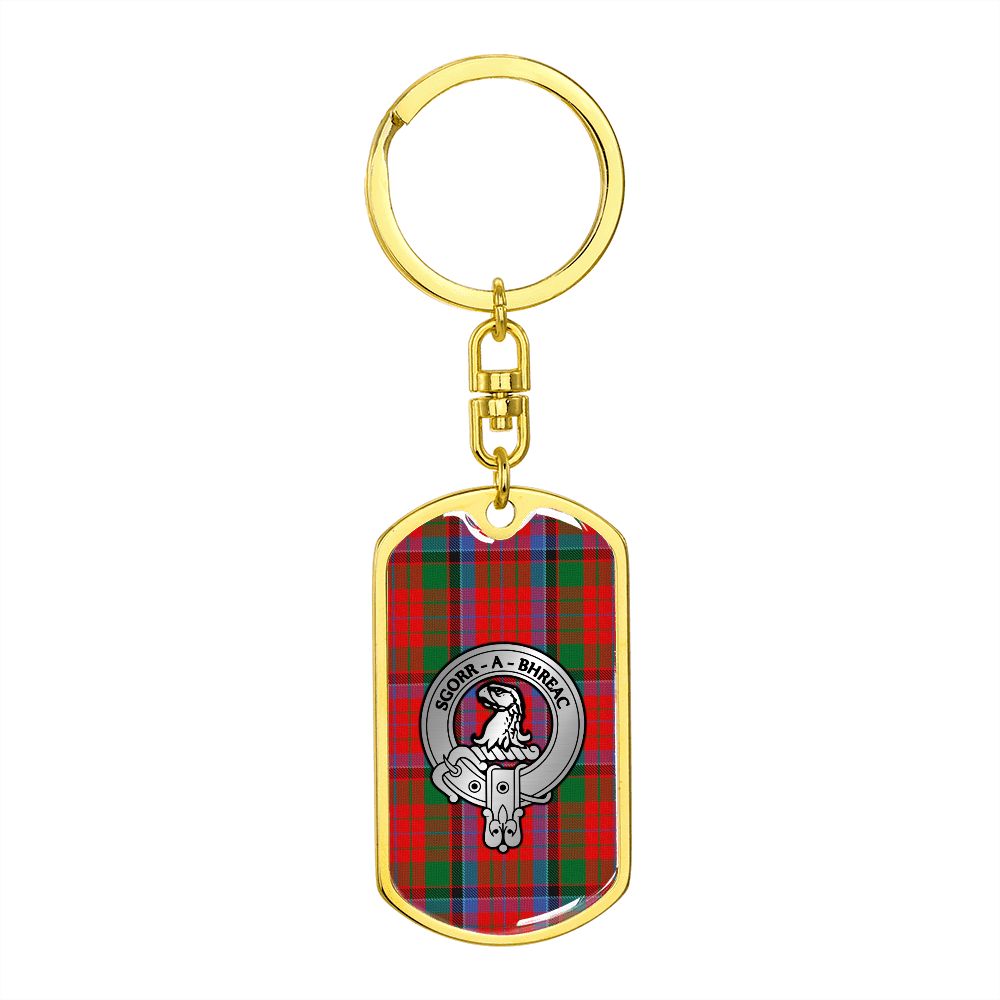 Clan MacNicol Crest & Tartan Dog Tag Keychain