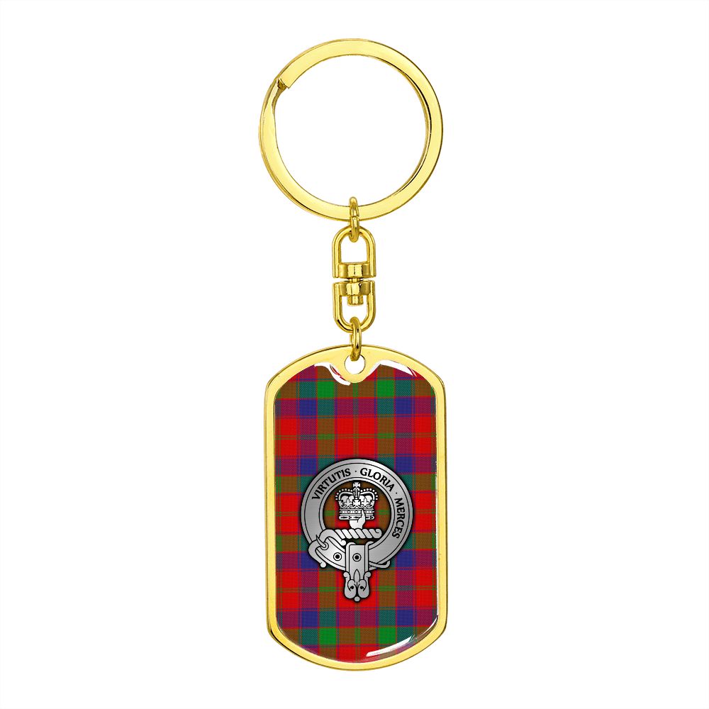 Clan Donnachaidh Crest & Tartan Dog Tag A Keychain