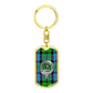 Clan Forsyth Crest & Tartan Dog Tag Keychain