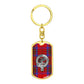 Clan Leslie Crest & Tartan Dog Tag Keychain