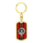 Clan Brodie Crest & Tartan Dog Tag Keychain