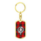 Clan Ramsay Crest & Tartan Dog Tag Keychain