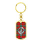 Clan MacLean Crest & Tartan Dog Tag Keychain