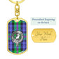 Clan Baird Crest & Tartan Dog Tag Keychain