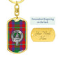 Clan Haig Crest & Tartan Dog Tag Keychain